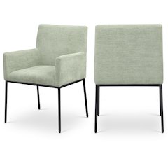 Reeves Mint Chenille Fabric Dining Chair, Set of 2