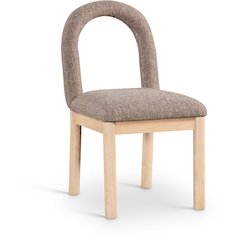 Conrad Brown Linen Textured Fabric Dining Chair