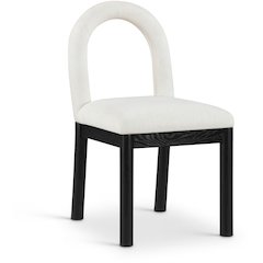Conrad Cream Linen Textured Fabric Dining Chair