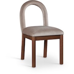 Conrad Taupe Velvet Dining Chair
