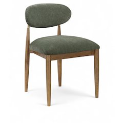 Riccio Olive Performance Fabric Upholstered Dining Side Chair, Set of 2