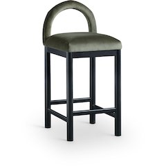 Conrad Green Velvet Counter Stool