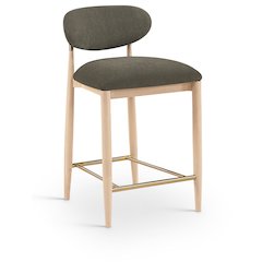 Riccio Brown Performance Fabric Upholstered Stool