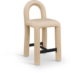 Amari Tan Vegan Leather Stool