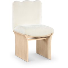 Shaw Cream Chenille Fabric Upholstered Dining Chair