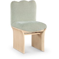 Shaw Mint Chenille Fabric Upholstered Dining Chair