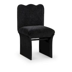 Shaw Black Chenille Fabric Upholstered Dining Chair