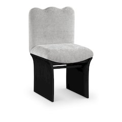 Shaw Grey Chenille Fabric Upholstered Dining Chair