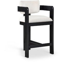 Sacha Cream Velvet Stool