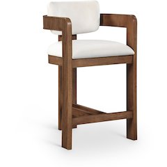 Sacha Cream Velvet Stool