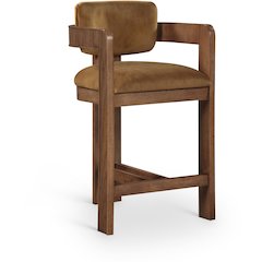 Sacha Saddle Velvet Stool