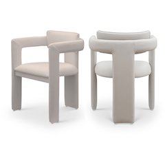 Brenda Taupe Vegan Leather Dining Chair, Set of 2