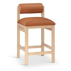 Roundhill Cognac Vegan Leather Upholstered Counter Stool