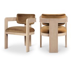 Sacha Saddle Velvet Dining Chair, Set of 2