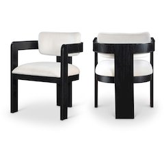 Sacha Cream Velvet Dining Chair, Set of 2