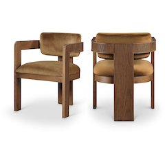 Sacha Saddle Velvet Dining Chair, Set of 2