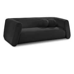 Abbington Black Boucle Fabric Sofa