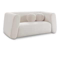 Abbington Cream Boucle Fabric Loveseat