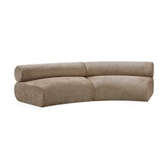 Bale 108" Brown Chenille Fabric Upholstered 2 pc. Modular Sectional
