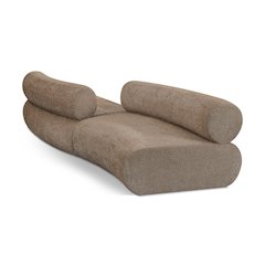 Bale 108" Brown Chenille Fabric Upholstered 2 pc. Modular Sectional