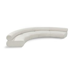 Bale Cream Chenille Fabric Modular Sofa