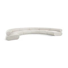 Bale Cream Chenille Fabric Modular Sofa