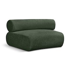 Bale Green Chenille Fabric Modular Chair