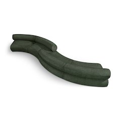 Bale Green Chenille Fabric Modular Sofa