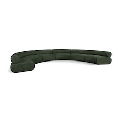 Bale Green Chenille Fabric Modular Sofa
