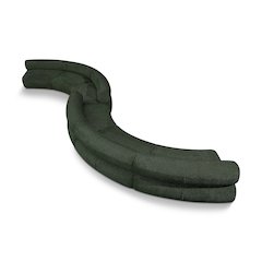 Bale Green Chenille Fabric Modular Sofa