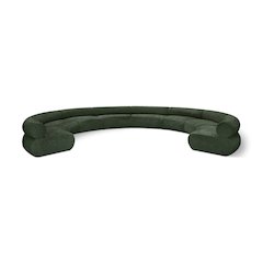 Bale Green Chenille Fabric Modular Sofa