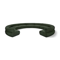 Bale Green Chenille Fabric Modular Sofa