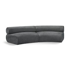Bale Grey Chenille Fabric Modular Sofa