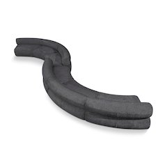 Bale Grey Chenille Fabric Modular Sofa