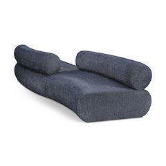 Bale Navy Chenille Fabric Modular Sofa