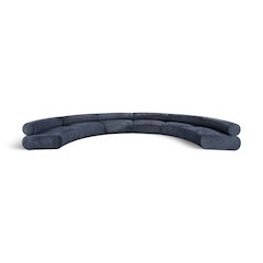 Bale Navy Chenille Fabric Modular Sofa