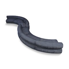 Bale Navy Chenille Fabric Modular Sofa