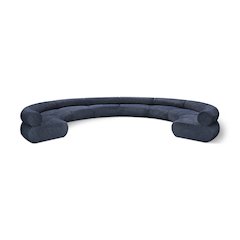 Bale Navy Chenille Fabric Modular Sofa