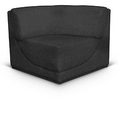 Ollie Black Boucle Fabric Corner
