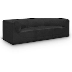 Ollie Black Boucle Fabric Modular Sofa