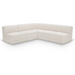 Ollie Cream Boucle Fabric Modular Sectional