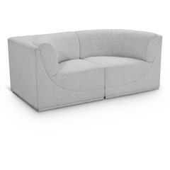 Ollie Grey Boucle Fabric Modular Sofa