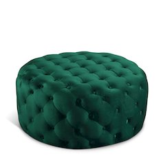 Addison Green Velvet Ottoman/Bench