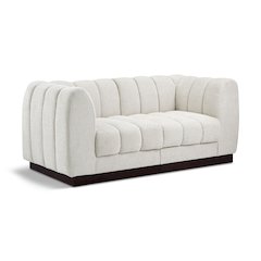 Quinn Cream Chenille Fabric Modular Sofa