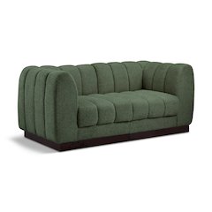 Quinn Green Chenille Fabric Modular Sofa