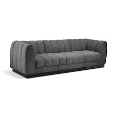 Quinn Grey Chenille Fabric Modular Sofa