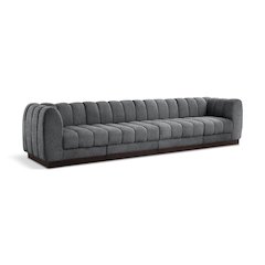 Quinn Grey Chenille Fabric Modular Sofa