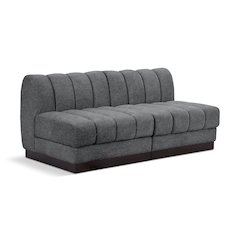 Quinn Grey Chenille Fabric Modular Sofa