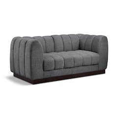 Quinn Grey Chenille Fabric Modular Sofa