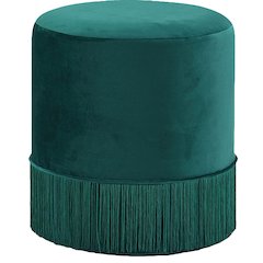 Teddy Green Velvet Ottoman/Stool